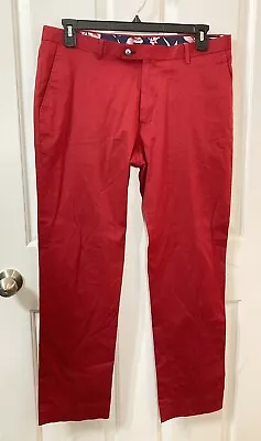 Paisley And Gray Mens 34x32 Red Slim Fit Formal Pants Red • $19.99