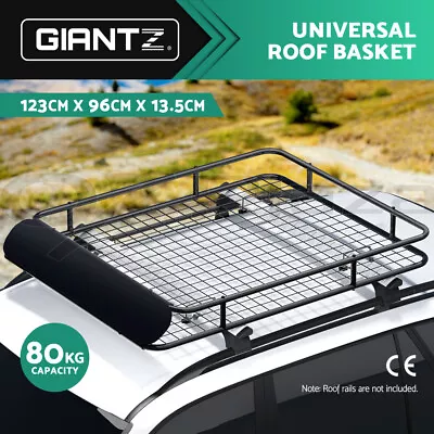 Giantz Universal Roof Rack Basket Car Luggage Carrier Steel Vehicle Cargo 123cm • $139.95