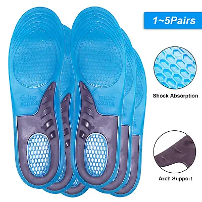 Men Women Silicone Gel Insoles Shock Pads Arch Support Orthopedic Shoe Inserts • $29.99