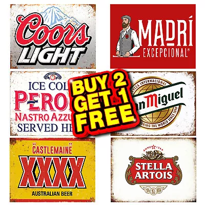 £3.95 • Buy Beer Metal Sign Plaque Tin Funny Man Cave Home Bar Garage Tiki Bar Signs M144