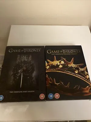 Game Of Thrones Season 1 And 2 Region 2 DVDs  In Good Condition • £3.50