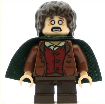 LEGO Lord Of Rings Minifigure Frodo Baggins Dark Green Cape (Genuine) • $25.99