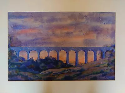  The Old Railway Viaduct In Tavistock  Watercolour On Board Peter Reading (d) • £71