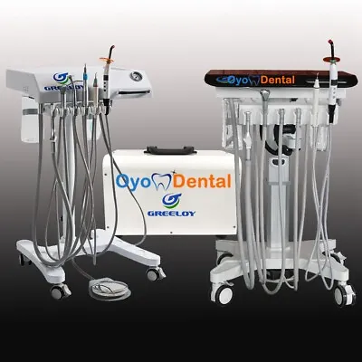 Mobile Dental Adjusted Treatment Unit Cart Unit+Ultrasonic Scaler +Air Comprssor • $35.33