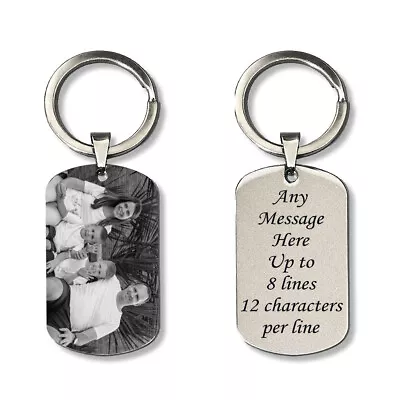 Personalised Valentines Keyring Birthday Fathers Day Gifts For Mum Dad Grandad • £7.49