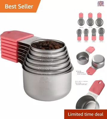 Magnetic Measuring Cup Set Of 7 - Stainless Steel - Cooking & Baking - Versatile • $52.22