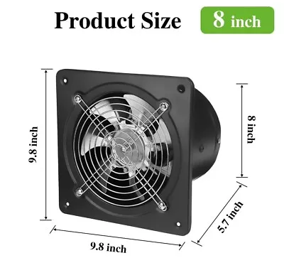 8  Exhaust Fan Ventilation Extractor Fan Wall-Mounted Square Face (Nalle) 110V • $39.98