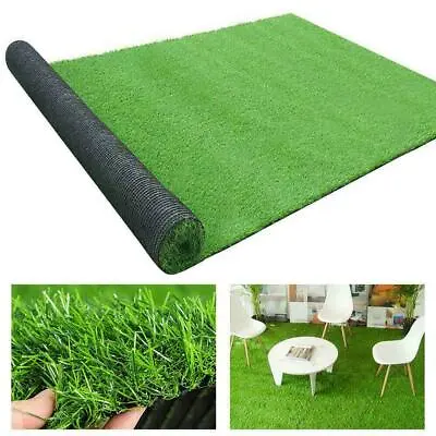 Artificial Synthetic Grass Turf Fake Lawn Outdoor Landscape Golf Floor Mat 2M • £7.99