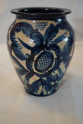 Vintage German Pottery Carl Gebauer Blue Flower Vase Art Nouvaeu/art Deco 1501 • $99.99