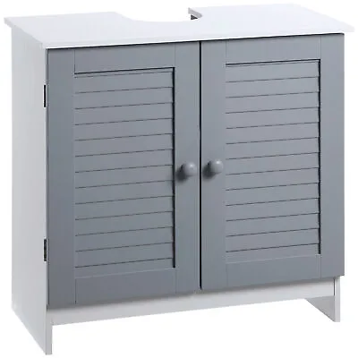 Kleankin Under Sink Cabinet Bathroom Floor Unit W/ Adjustable Shelf And Doors • £39.99