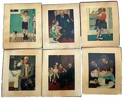 Vintage Norman Rockwell Lot Of 6 Pictures 19x16 Each • $19.99