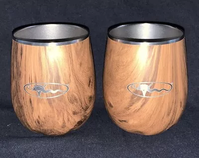 2 S’well Teakwood Insulated Stainless Steel 9  Wine Tumbler  Viking Yachts Logo • $22.50