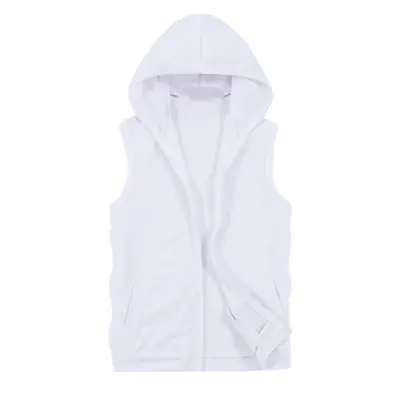 Hot Mens Summer Sleeveless Hooded Vest Coats Youth Casual Sports Jacket Running • $24.83