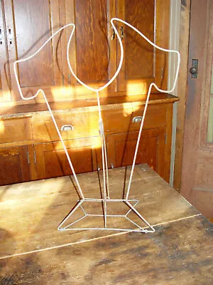 Wire Metal Blouse Shirt Form - Old Table Top Clothing Store Display  • $45