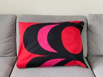 Red Marimekko Kaivo Bed Pillowcase Geometric Cushion Cover Cotton Pillow Cover • $29.03