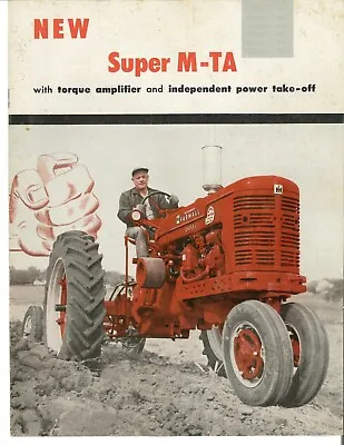 $28 • Buy International Harvester McCormick Farmall Super M-TA Tractor Color Brochure