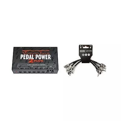 Voodoo Lab Pedal Power 2 Plus Isolated Power Supply & MXR Patch Cable 6 In|15... • $271.14