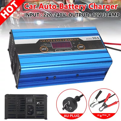 Car Battery Charger 12V 30 Amp Smart Charge For ATV 4WD Boat Motorcycle Caravan • $48.45
