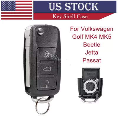 Key Fob Shell For VW Passat Golf MK4 MK5 Beetle Jetta  2006 2007 2008 2009 2010 • $8.89