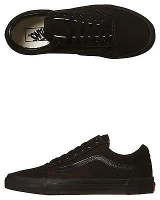 $99 • Buy Vans Shoes Old Skool Black Black USA SIZE Mens Skateboard Sneakers