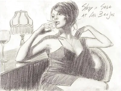 FABIAN PEREZ - Study For Saba At Las Brujas - Limited Edition Pencil - 35/195 • £1125