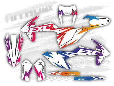 Graphics Kit Fits KTM EXC EXC-F XC-W 125 250 350 450 500 2017 2018 2019 Decals • $252.89