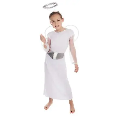 Girls Christmas Angel Halo Wings Nativity Play Fair Fairy Fancy Dress Costume • £9.16