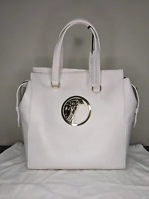 USED Versace LBFS426 Borsa Giorno Leather White Women Bag With Defects • $149.90