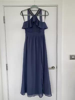 Dusky Blue Maxi Formal Prom Dress Size 8  • £5