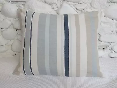 Cushion Cover Stripe Blues Beige Cream Laura Ashley Fabric 20  X 16 . • £6.50