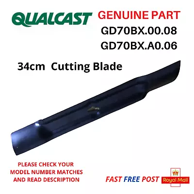 34cm Metal Blade For QUALCAST RM34 & E34 Lawnmowers FAST POST • £14.75