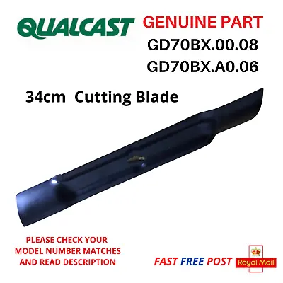 QUALCAST MEB1334M Lawnmower  34cm Metal Cutting Blade GENUINE PART - FAST POST • £14.75