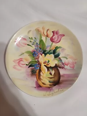 Vintage Hand-Painted K. Hayaski 6 1/2  Plate Floral Tulips Signed Japan  • $24.48