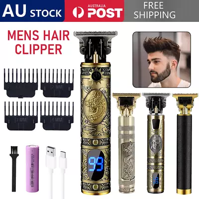 Men Portable Electric Hair Trimmer Clippers Beard Shaver Cutting Cordless AU • $13.99