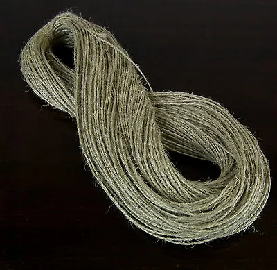 100metre UNWAXED LINEN TWINE NATURAL STRING FLAX CORD SHABBY CHIC VINTAGE THREAD • £5.95