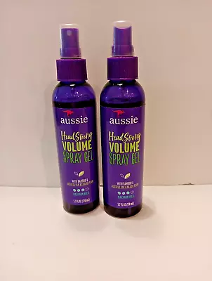 2x Aussie Head Spray Gel Strong Volume Bamboo Kakadu Plum Maximum Hold 5.7oz • $25