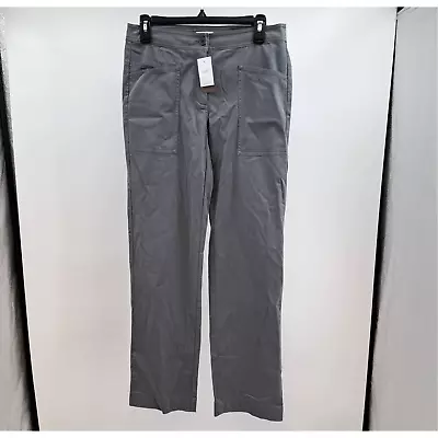 J. Jill Chino Pants 4 Straight Leg Relaxed Fit Flat Front Casual Dark Gray NWT • $19.99