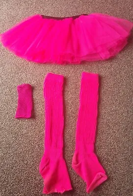Fame Style 80s Pink Leg Warmer And Tutu  Dressing Up Outfit  • £6