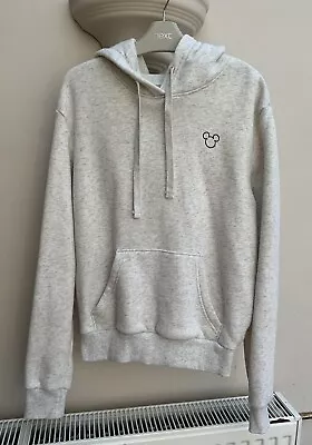 H&M Disney Hoodie Women’s/Teens Grey Mickey Ears Outline Basics Sweatshirt XS • £10.99