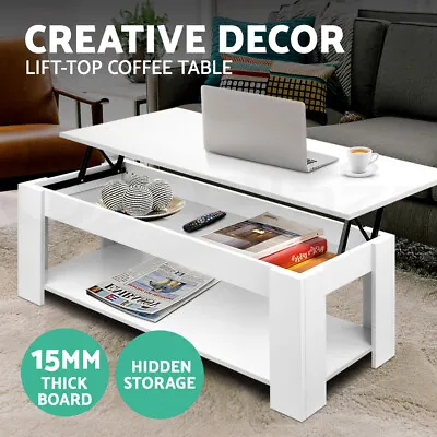$88.95 • Buy Artiss Coffee Table Lift Up Top Modern Wooden Tables Hidden Book Storage