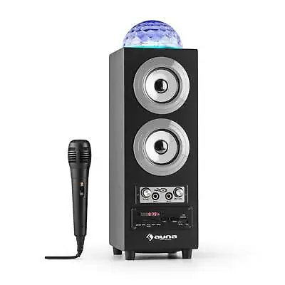 Bluetooth Speaker Wireless Stereo USB Radio Microphone PA Portable TRS - Black • £52.99