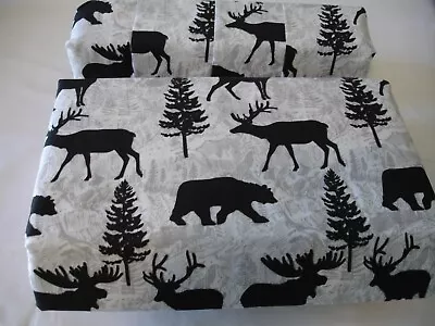 Mossy Oak Wildlife Moose Bear Deer Bed Sheet Set Wildlife Forest Bed Sheets Full • $37.90