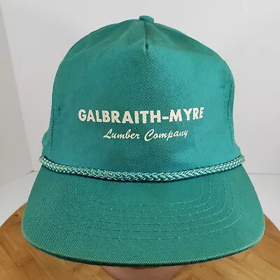 Vintage Lumber Hat Galbraith-Myre Cap Green Snapback Adjustable • $12.99