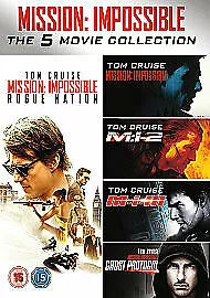 Mission: Impossible 1-5 DVD (2015) Tom Cruise Bird (DIR) Cert 15 5 Discs • £4.64