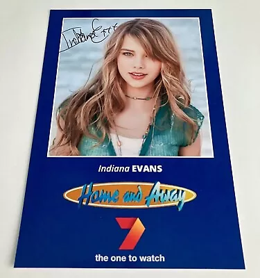 INDIANA EVANS *Matilda Hunter* Signed HOME And AWAY Cast Fan Card NEW • £9.99