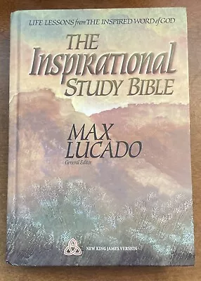 The Inspirational Study Bible By Max Lucado (1995 Hardcover) - VGC! • $17.99