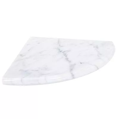 9 Inch Carrara White Marble Corner Shower Shelf Polished Wall Mounted Stone C... • $48.55