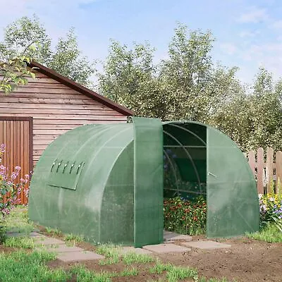 £122.99 • Buy Reinforced Steel Walk-in Polytunnel Greenhouse With Door And Windows (2 Sizes)