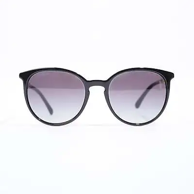 Chanel Round Single Pearl Sunglasses Black Acetate 53mm 19mm Sunglasses Acetate  • £290