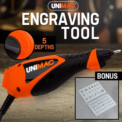 $26 • Buy 【EXTRA10%OFF】UNIMAC Engraving Tool - Electric Engraver Stencils Precision